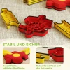 Aiyaplay kinder evenwichtsbalk set, vrij vormbaar, kunststof, flexibele onderdelen, geel+rood 9