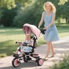 Aiyaplay kinderdriewieler, 6 in 1 buggy voor peuters, met duwstang, verstelbare zitting, opvouwbaar ontwerp, veiligheidsnet 2