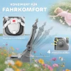 Aiyaplay kinderdriewieler, 6 in 1 buggy voor peuters, met duwstang, verstelbare zitting, opvouwbaar ontwerp, veiligheidsnet, grijs 7