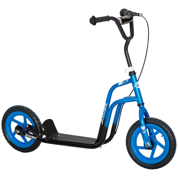 Aiyaplay kinderstep met verstelbare stuur, grote wielen, parkeerstandaard, handrem, voor kinderen van 5 12 jaar, blauw 1