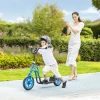 Aiyaplay kinderstep met verstelbare stuur, grote wielen, parkeerstandaard, handrem, voor kinderen van 5 12 jaar, blauw 2