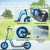 Aiyaplay kinderstep met verstelbare stuur, grote wielen, parkeerstandaard, handrem, voor kinderen van 5 12 jaar, blauw 7