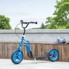 Aiyaplay kinderstep met verstelbare stuur, grote wielen, parkeerstandaard, handrem, voor kinderen van 5 12 jaar, blauw 9
