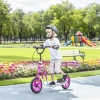 Aiyaplay kinderstep met verstelbare stuur, grote wielen, parkeerstandaard, handrem, voor kinderen van 5 12 jaar, roze 2