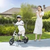 Aiyaplay kinderstep met verstelbare stuur, grote wielen, parkeerstandaard, handrem, voor kinderen van 5 12 jaar, wit 2