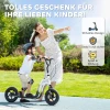 Aiyaplay kinderstep met verstelbare stuur, grote wielen, parkeerstandaard, handrem, voor kinderen van 5 12 jaar, wit 8