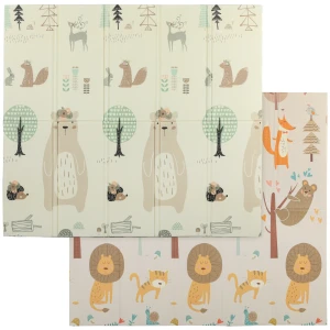 Aiyaplay speelmat baby 196 x 176 x 1,5 cm opvouwbaar dubbelzijdige kruipmat meerkleurig 1