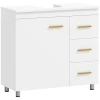 Badkamer onderkast, 3 traps ontwerp, mdf, spaanplaat, wit 1