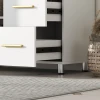 Badkamer onderkast, 3 traps ontwerp, mdf, spaanplaat, wit 10