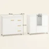 Badkamer onderkast, 3 traps ontwerp, mdf, spaanplaat, wit 4