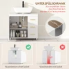 Badkamer onderkast, 3 traps ontwerp, mdf, spaanplaat, wit 5