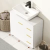 Badkamer onderkast, 3 traps ontwerp, mdf, spaanplaat, wit 8