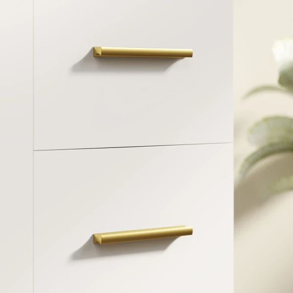 Badkamer onderkast, 3 traps ontwerp, mdf, spaanplaat, wit 9