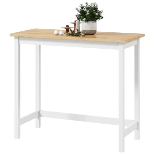 Bartafel, eikenhout look, compact, ruimte voor 2 personen, natuurhout+wit 1