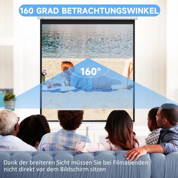 Beamer scherm 152 x 152 cm 85 inch 1:1 hd 4k projectiescherm voor thuisbioscoop kantoorpresentaties 5