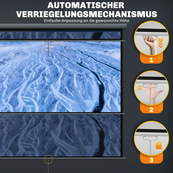 Beamer scherm 171 x 128 cm 84 inch 4:3 hd 4k projectiescherm kunststof, metaal home cinema 9