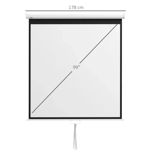 Beamer scherm 178 x 178 cm 99 inch 1:1 hd 4k projectiescherm voor thuisbioscoop kantoorpresentaties 4
