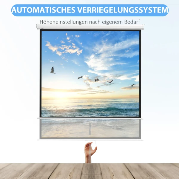 Beamer scherm 178 x 178 cm 99 inch 1:1 hd 4k projectiescherm voor thuisbioscoop kantoorpresentaties 6