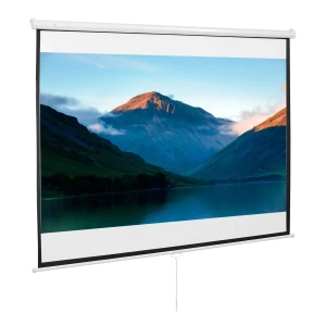 Beamer scherm 203 x 152 cm 100 inch 4:3/ 16:9 handmatige projectiescherm voor thuisbioscoop 1