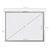 Beamer scherm, incl. afstandsbediening, 84 inch, 4:3 formaat, 171x130 cm, wit 4