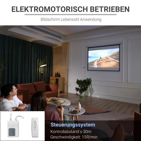Beamer scherm, incl. afstandsbediening, 84 inch, 4:3 formaat, 171x130 cm, wit 5