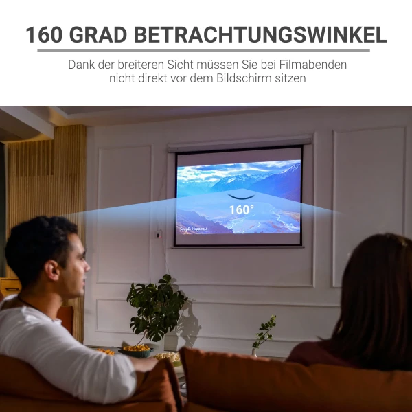 Beamer scherm, incl. afstandsbediening, 84 inch, 4:3 formaat, 171x130 cm, wit 6