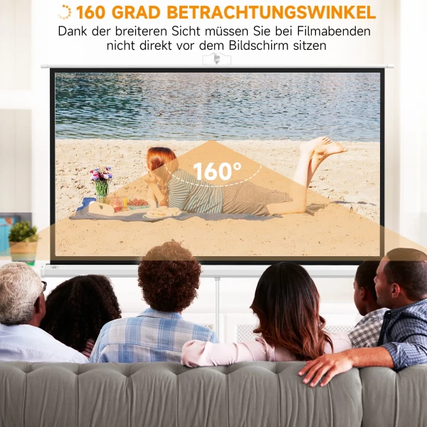 Beamer scherm met statief 186 x 105 cm 84 inch 16:9 hd 4k rollo scherm 5