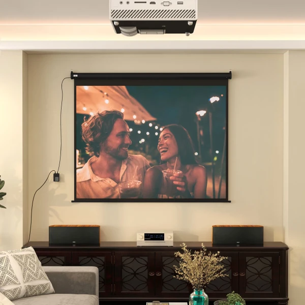 Beamer scherm, projectiescherm, 100 inch, 4:3, 203x152 cm, zwart 10