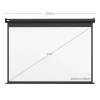 Beamer scherm, projectiescherm, 100 inch, 4:3, 203x152 cm, zwart 4