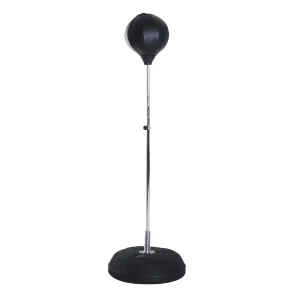 Boxset met punchingball, in hoogte verstelbaar, incl. bokshandschoenen, 126 144cm, zwart 1