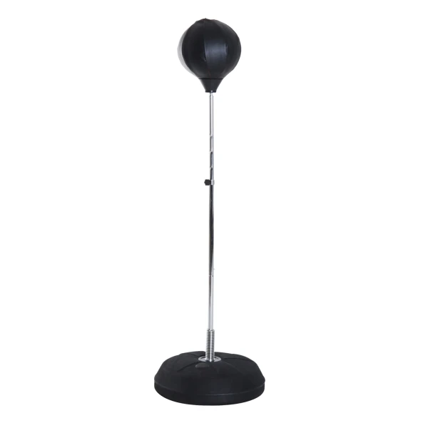 Boxset met punchingball, in hoogte verstelbaar, incl. bokshandschoenen, 126 144cm, zwart 1