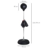 Boxset met punchingball, in hoogte verstelbaar, incl. bokshandschoenen, 126 144cm, zwart 4