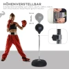 Boxset met punchingball, in hoogte verstelbaar, incl. bokshandschoenen, 126 144cm, zwart 5