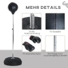 Boxset met punchingball, in hoogte verstelbaar, incl. bokshandschoenen, 126 144cm, zwart 8