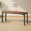Bureau, computertafel, rustiek ontwerp, veel ruimte, spaanplaat, bruin 4