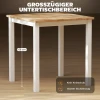 Eettafel van rubberhout, geschikt voor maximaal 4 personen, natuurhout 6