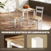 Eettafel van rubberhout, geschikt voor maximaal 4 personen, natuurhout 7