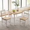 Eettafel van rubberhout, geschikt voor maximaal 4 personen, natuurhout 9