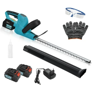 Elektrische heggenschaar op batterij, elektrische heggenschaar met 51cm snijlengte motor, batterij blauw 1