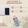 Elektrische verwarming, wandmontage, schommelfunctie, 2 modi, timer, led display, wit 6