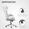 Ergonomische bureaustoel met netstof rugleuning, in hoogte verstelbaar, inklapbare armleuningen, 5 wielen, kantelfunctie, grijs 8