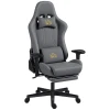 Ergonomische gaming stoel met 3d armleuningen, verstelbaar, rolbare bureaustoel met lendensteun, grijs 1