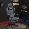 Ergonomische gaming stoel met 3d armleuningen, verstelbaar, rolbare bureaustoel met lendensteun, grijs 2