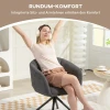 Fauteuil, gestoffeerde stoel met comfortabele zitschaal, draaibaar, knusse bekleding, tot 120 kg, donkergrijs 6