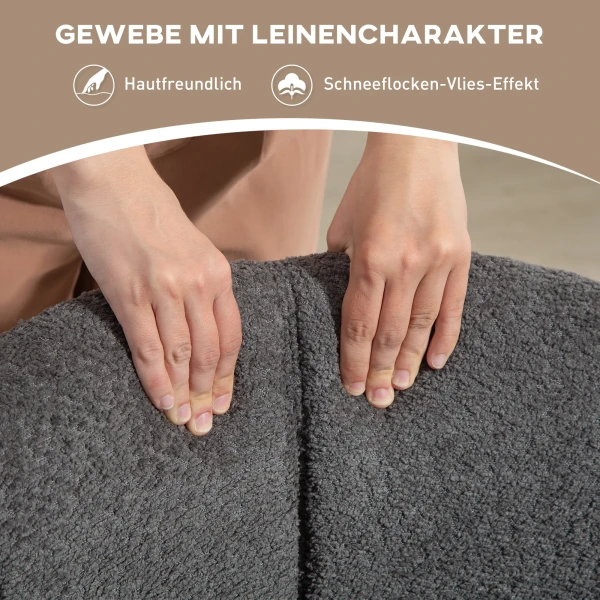 Fauteuil, gestoffeerde stoel met comfortabele zitschaal, draaibaar, knusse bekleding, tot 120 kg, donkergrijs 7