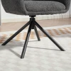 Fauteuil, gestoffeerde stoel met comfortabele zitschaal, draaibaar, knusse bekleding, tot 120 kg, donkergrijs 9