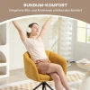 Fauteuil, gestoffeerde stoel met comfortabele zitschaal, draaibaar, knusse bekleding, tot 120 kg, geel 6