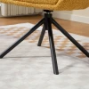 Fauteuil, gestoffeerde stoel met comfortabele zitschaal, draaibaar, knusse bekleding, tot 120 kg, geel 9