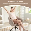 Fauteuil, gestoffeerde stoel met comfortabele zitschaal, draaibaar, knusse bekleding, tot 120 kg, lichtbruin 6