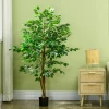 Ficusboom kunstplant, levensecht, 150 cm hoog, met pot, groen 9